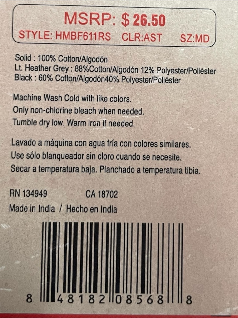 Levi’s Low Rise Briefs 5 + 1 Pack - Picture 3 of 3